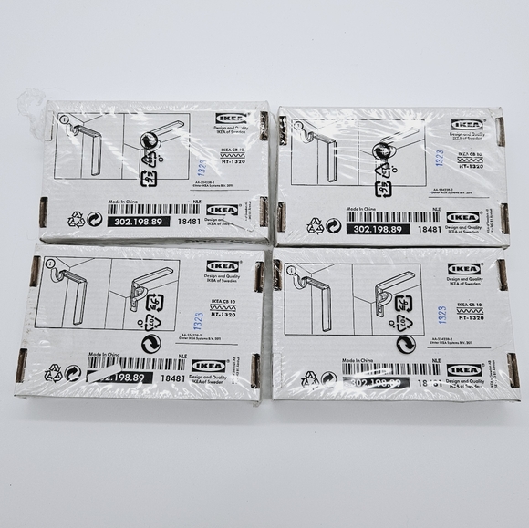 IKEA | BETYDLIG curtain rod ceiling/wall bracket x4 units - white - Picture 3 of 4